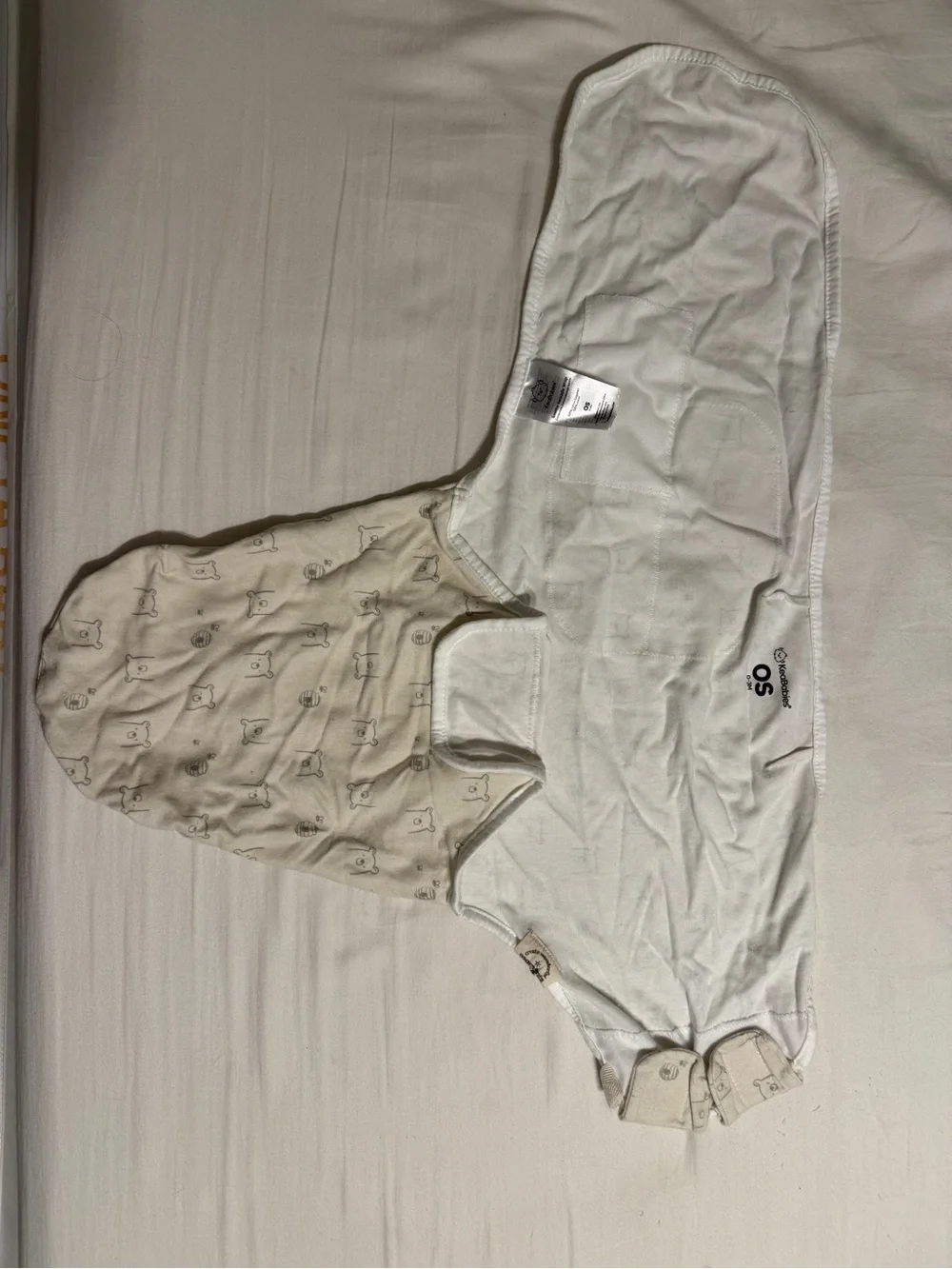 Swaddle Sleep Sack for 0-3m in White and Cream; Never used